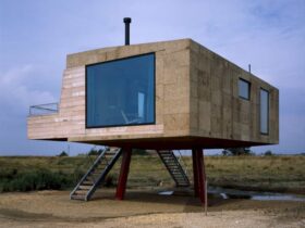 A Cork Clad Cabin Above A Tidal Salt Marsh 1