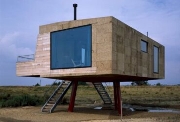 A Cork Clad Cabin Above A Tidal Salt Marsh 1