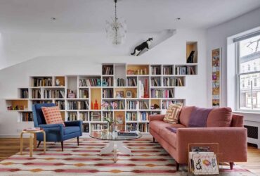 A Lively And Light Filled Home Design For A Cat And Book Lover 12