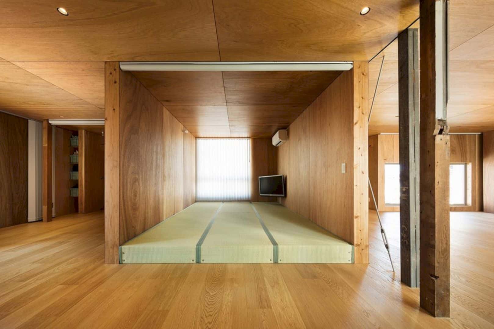 Sequence Of Plywood Boxes Inside House In Nobeoka 4