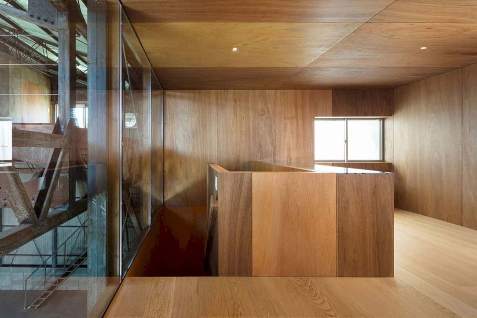 Sequence Of Plywood Boxes Inside House In Nobeoka 5