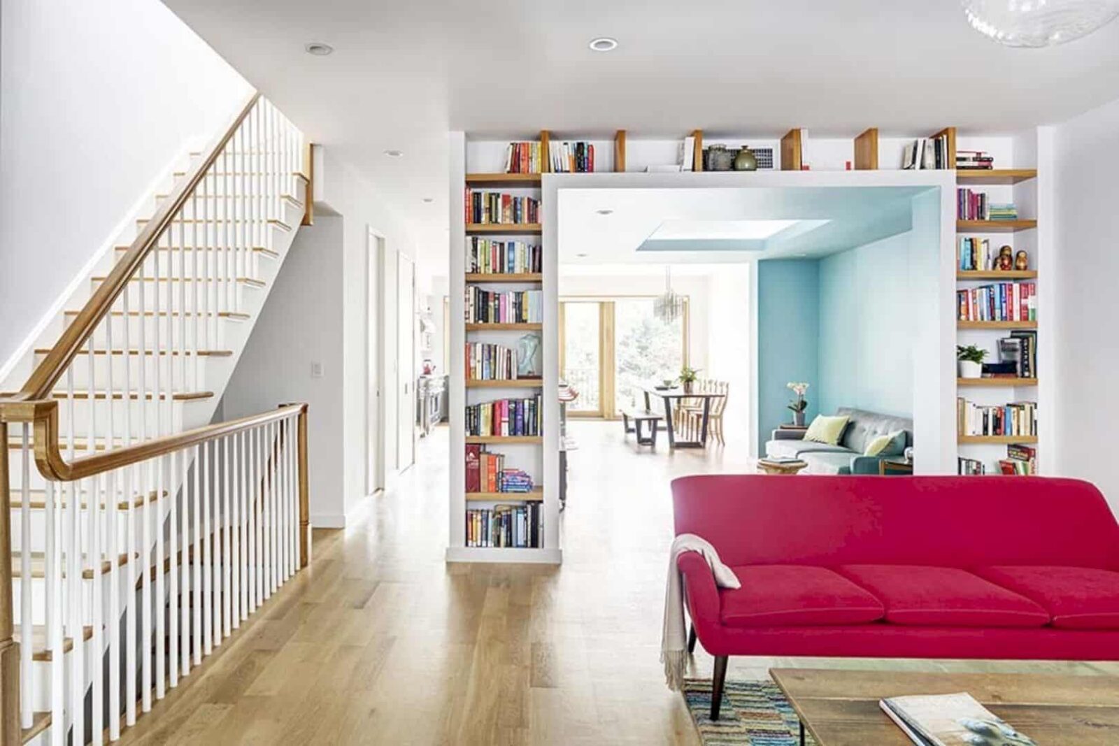 Sherman St Rowhouse Opene And Connected Living Spaces With A Splash Of Colors And Patterns 6