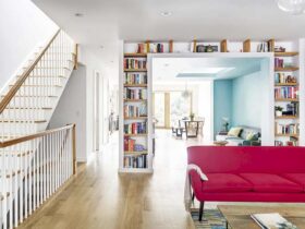 Sherman St Rowhouse Opene And Connected Living Spaces With A Splash Of Colors And Patterns 6