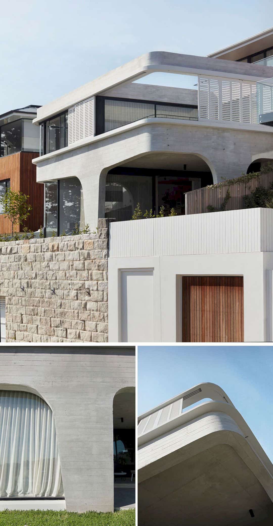 A Concrete Home Built Above A Garage In Sydney 8