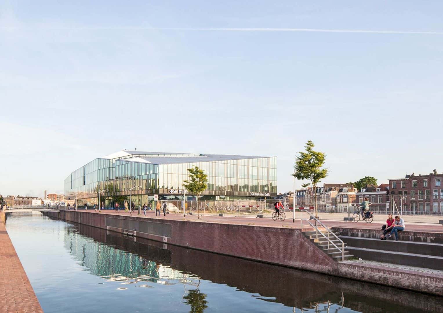 Municipal Offices And Train Station Forming A New Landmark In Delft Netherlands 14
