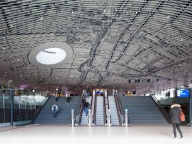 Municipal Offices And Train Station Forming A New Landmark In Delft Netherlands 8