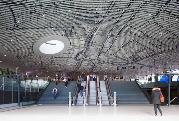 Municipal Offices And Train Station Forming A New Landmark In Delft Netherlands 8