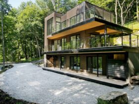 Chalet Lac Champlain A Contemporary Cottage Acting As Observation Post On Natural Settings 8