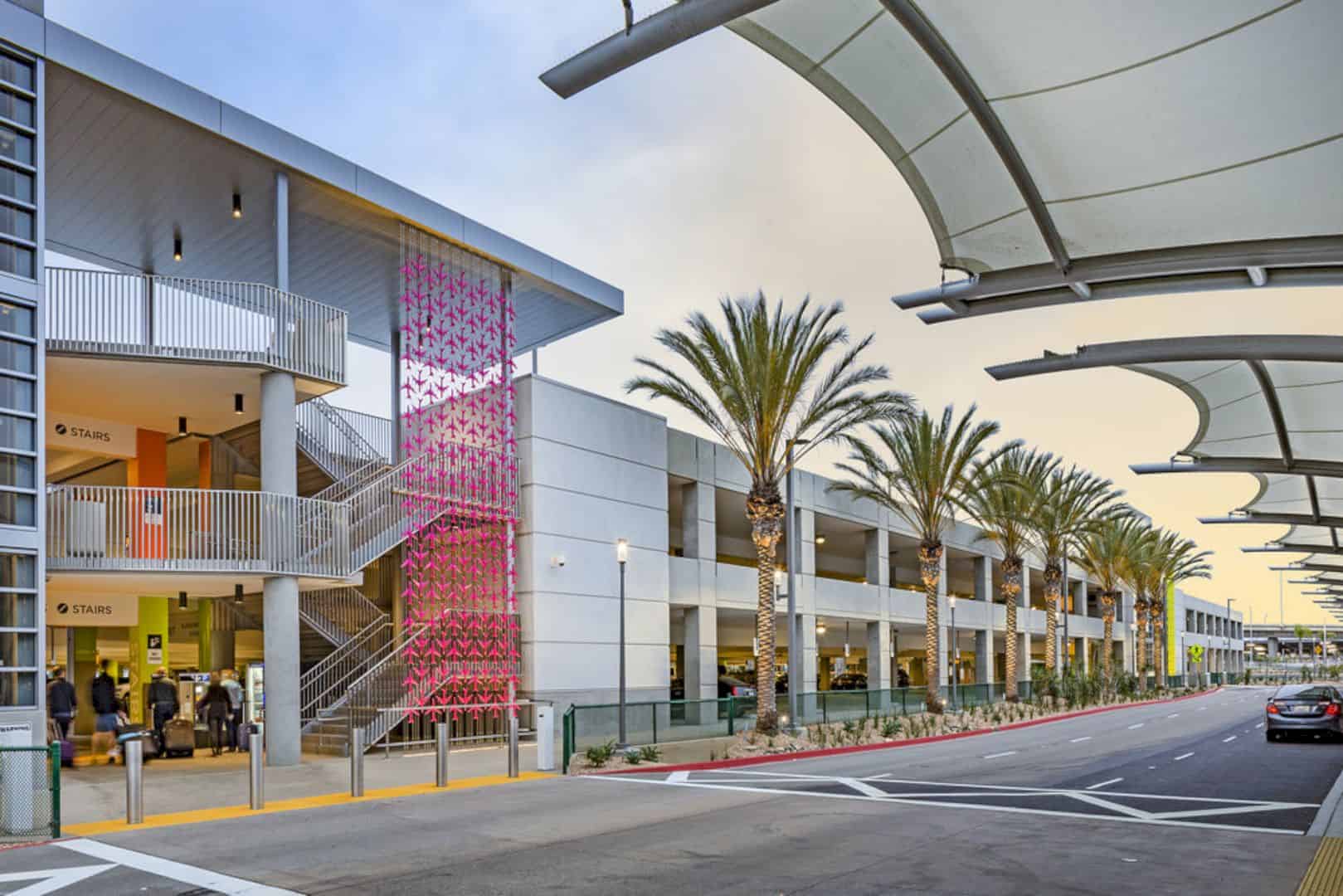 Formation Vibrant Colors And Energetic Patterns Façade For San Diego International Airports Parking 15