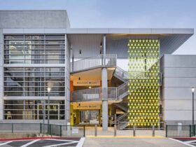 Formation Vibrant Colors And Energetic Patterns Façade For San Diego International Airports Parking 17