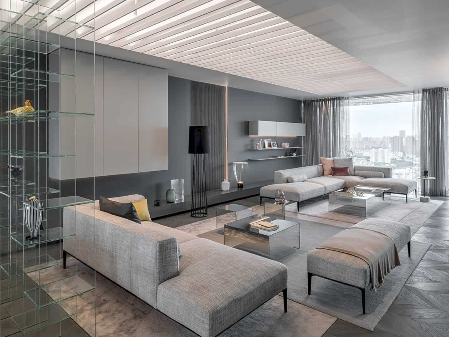 Shades of Grey: An Apartment Demonstration with Modern Interior and Dark  Grey Theme