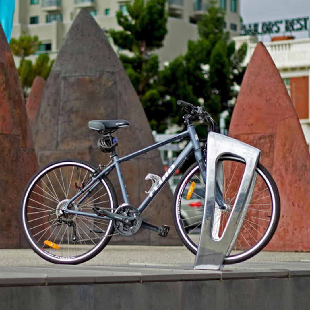 The Zephyr Multifunctional Bike Storage Bollard By Barrier Group 1