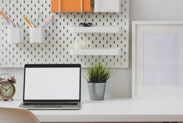 Laptop On White Desk 3740747