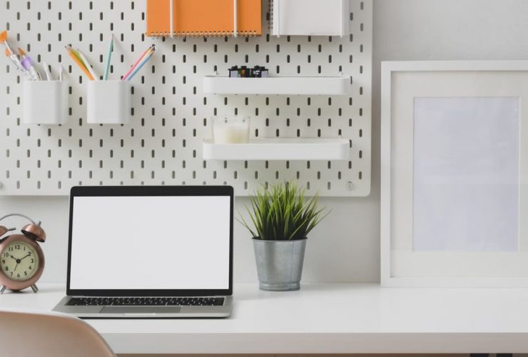 Laptop On White Desk 3740747