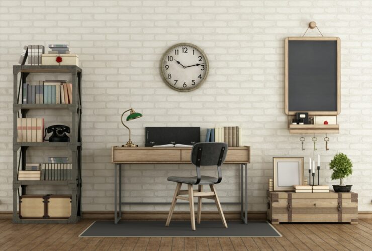 Workspace in industrial style
