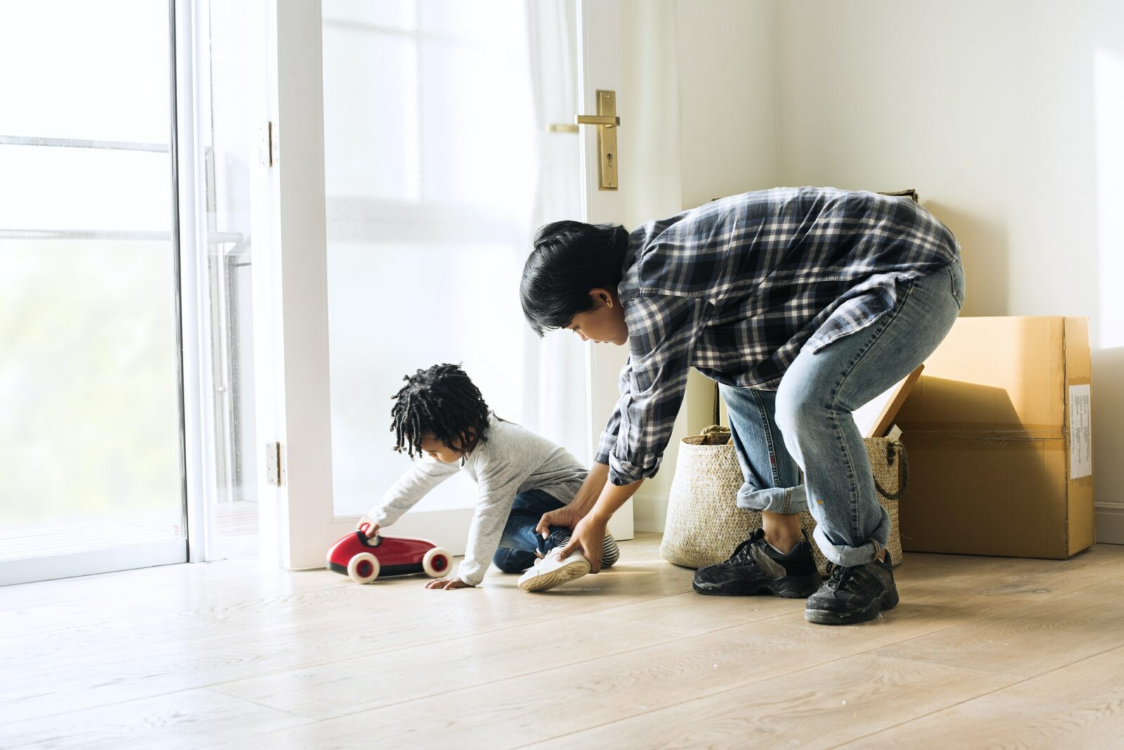Black family moving to new house