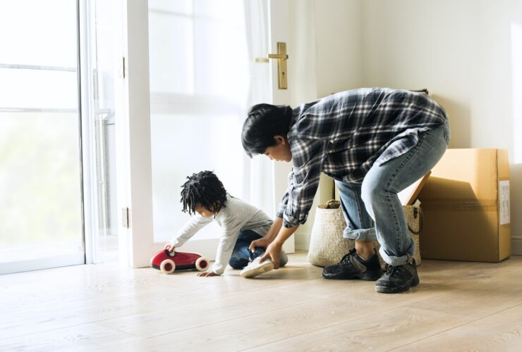 Black family moving to new house
