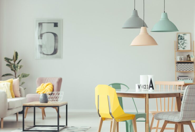 Colorful dining room interior