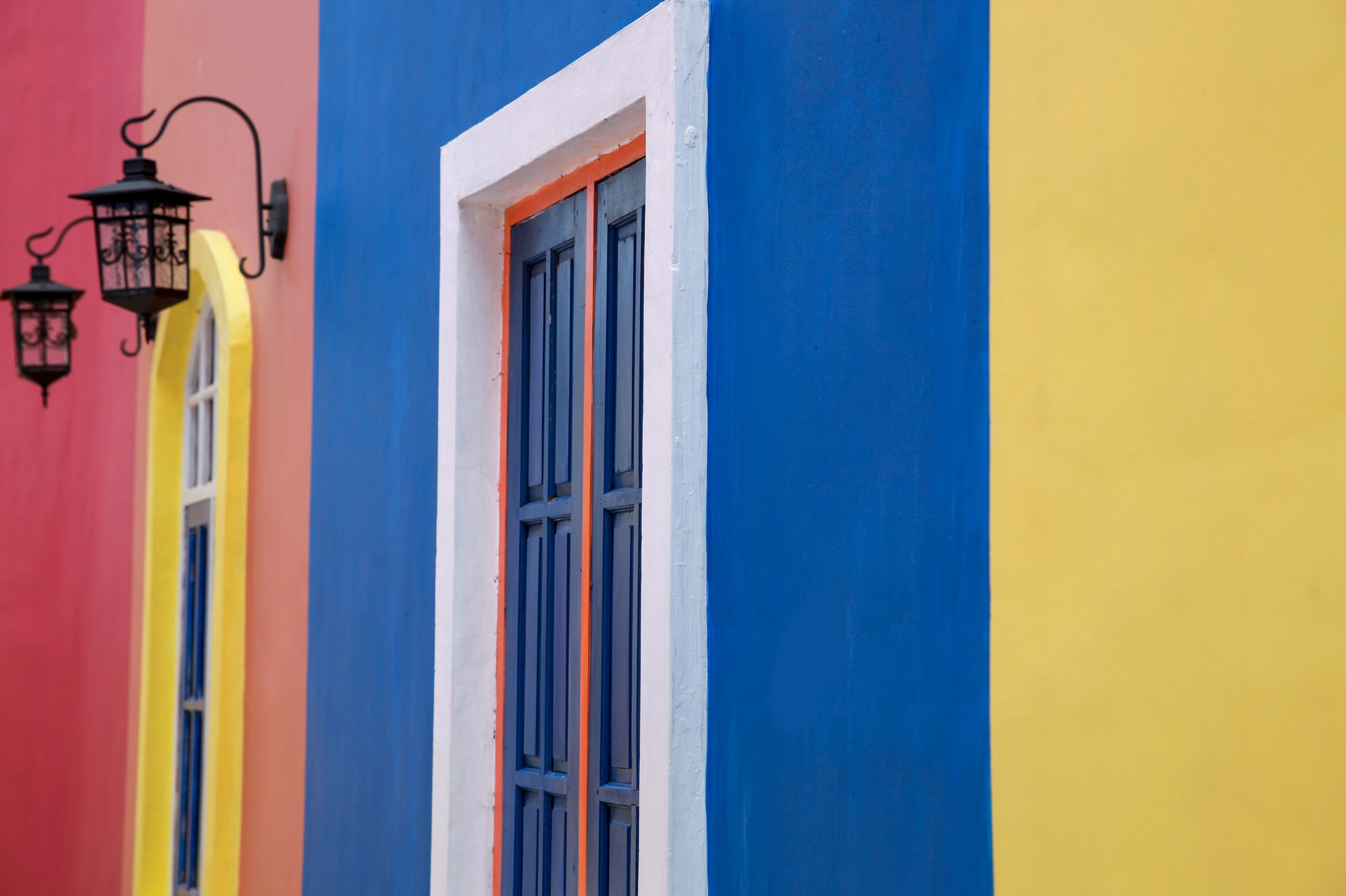 Colorful house wall
