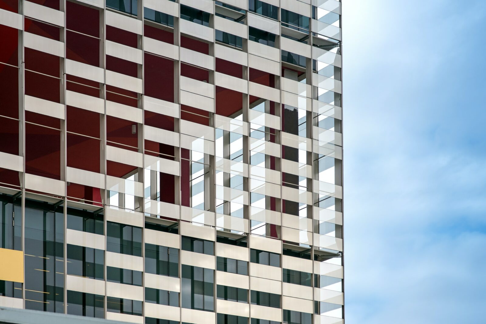 Facade of a modern apartment or office block