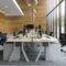 Interior modern open space office 3D illustration