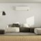 Living room with sofa and air conditioner