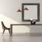 Minimalist dining room with wooden table and elegant chairs