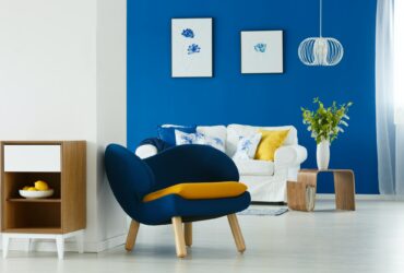 Modern furniture in living room