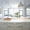 Modern kitchen in luxury highrise apartment