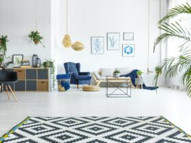 Open living room with plants