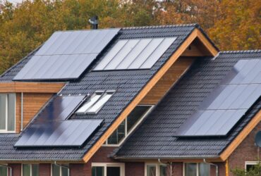 Solar panels on house