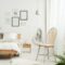 Wooden chair in natural bedroom