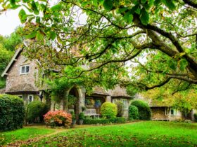 A quaint English cottage in Autumn