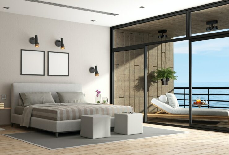 Large master bedroom of an holiday villa