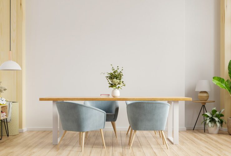 Modern dining room interior design.