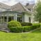 Modern house with glazed arbor