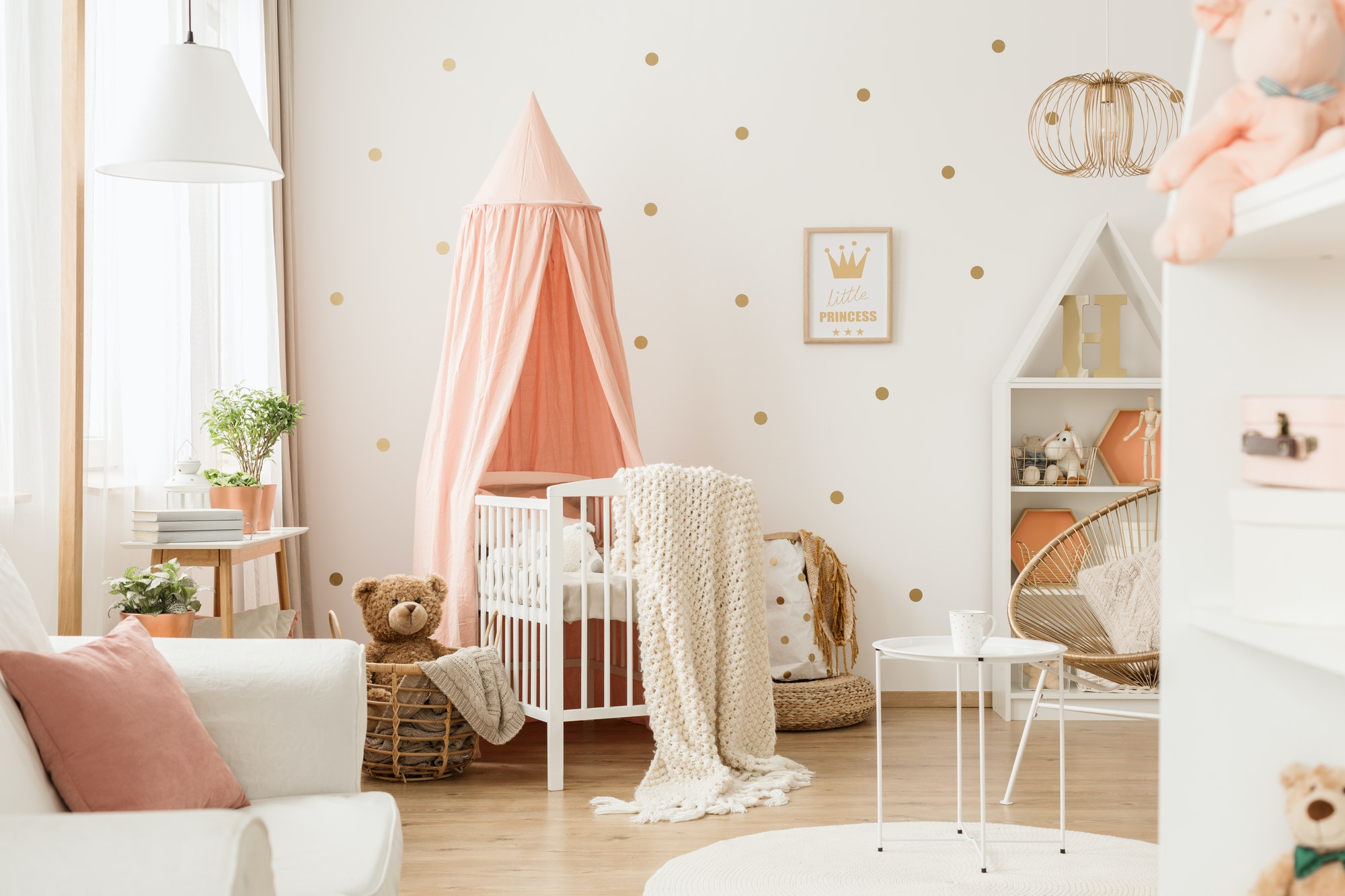 Nursery room with dots