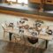 Served dining table in the dining room