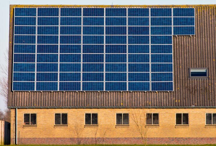 Solar panels on a roof