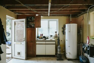 View of a common rural English household garage