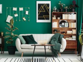 Designer interior with home library