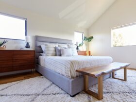 Interior Shot Of Stylish Modern Bedroom In Empty House