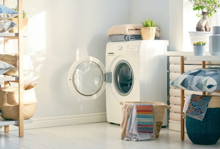 laundry room with a washing machine