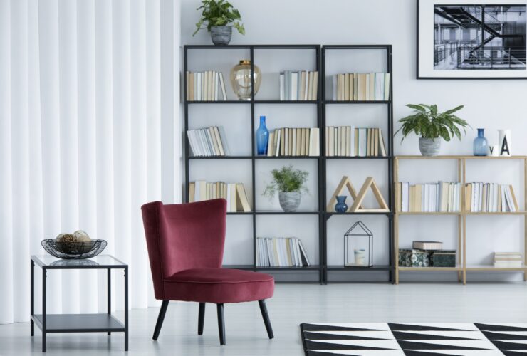 Library living room interior