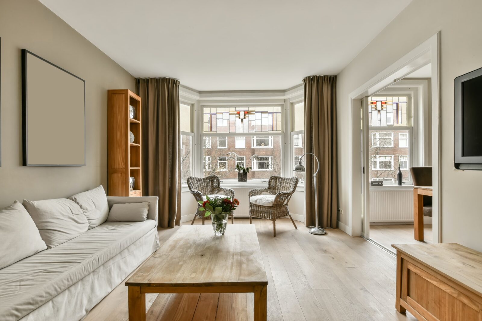 Living room with Scandinavian style interior