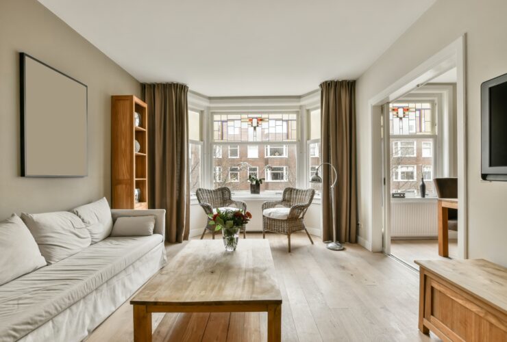 Living room with Scandinavian style interior