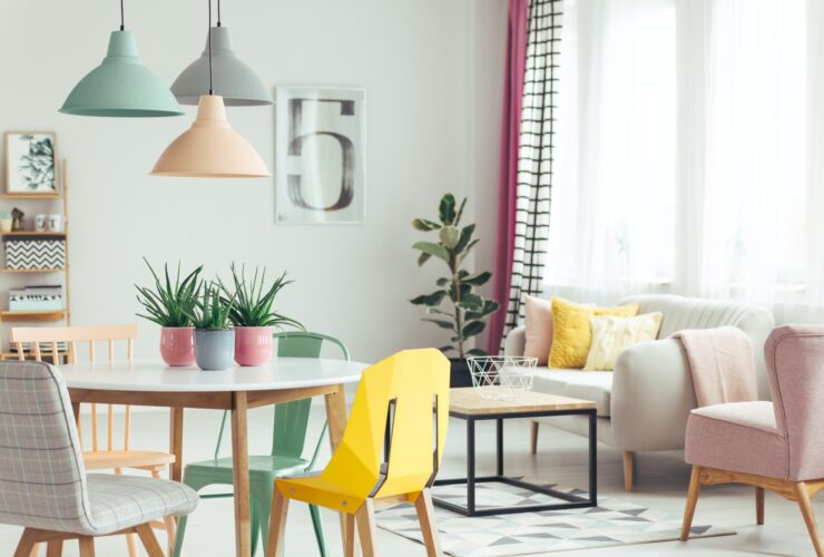 Pastel apartment interior
