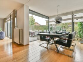 Room with dining and lounge area