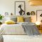 Warm modern bedroom interior