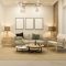 3d rendering modern dining room and living room with luxury decor